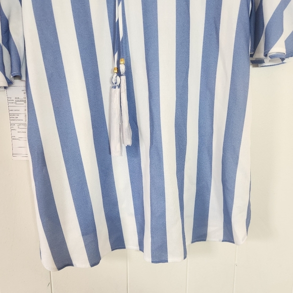 Soft Surroundings Main Sail Tunic Blue White Striped Photo Shoot Sample Petite S - Picture 8 of 16